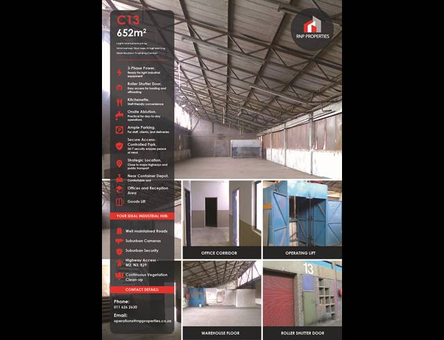 Industrial property to rent in HERIOTDALE